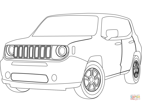 Джип для рисования детям