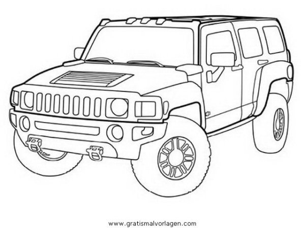 Рисунок джипа детский в серых цветах