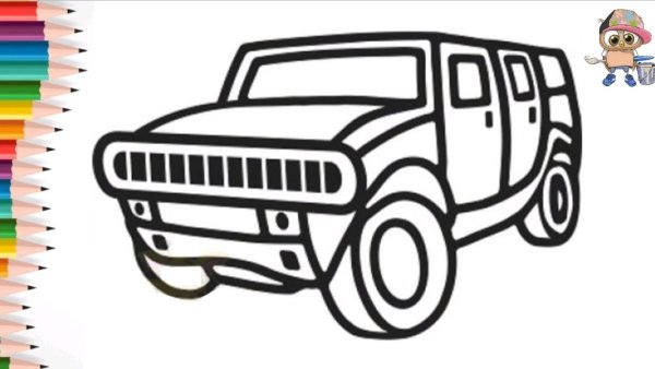 Раскраска джип Гранд Чероки