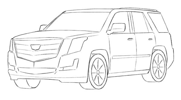 Рисование машинки для детей пикап