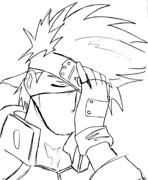 Наруто рисование Какаси