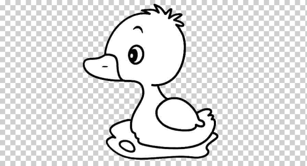 Легкий рисунок утки