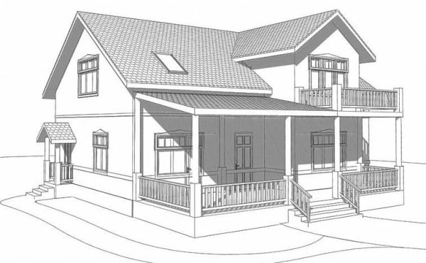 Набросок коттеджа