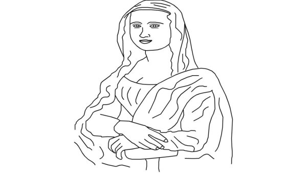Мона Лиза рисунок карандашом