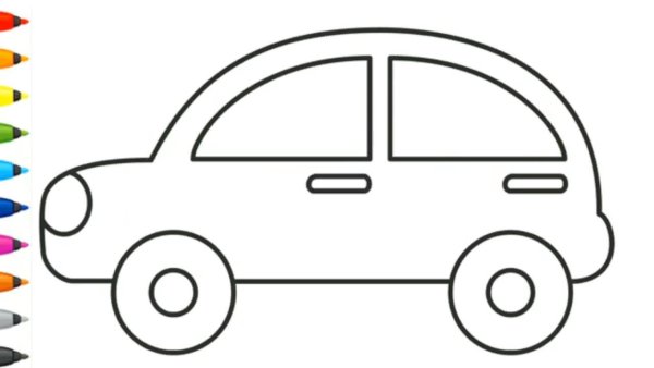 Полицейская машина рисунок