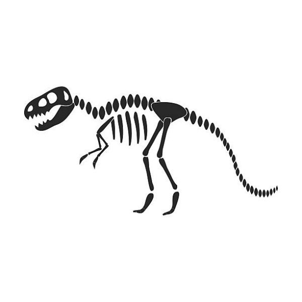 Эскиз скелета динозавра легкий