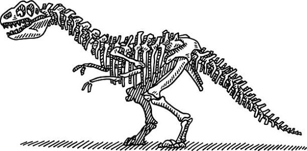 Кости динозавра шаблон