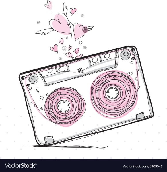 Кассета рисунок карандашом