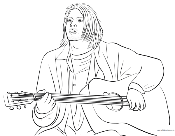 Курт Кобейн трафарет