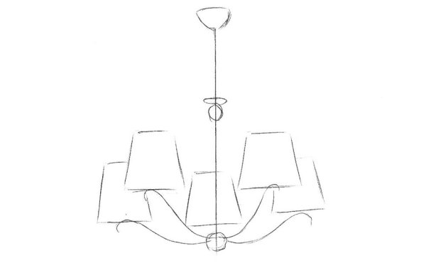 Люстра карандашом