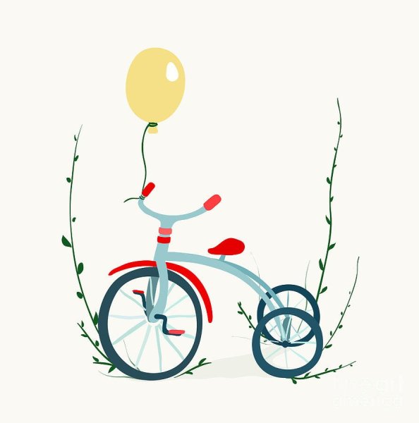 Нарисовать трехколесный велосипед