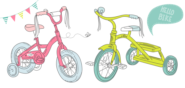Детский велосипед вектор