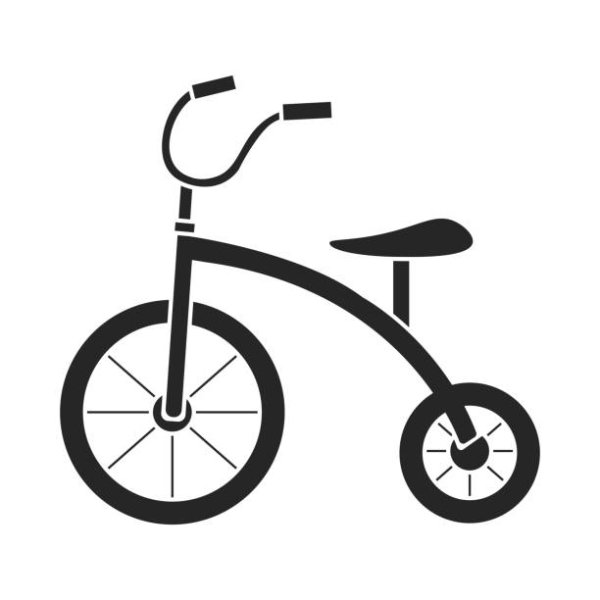 Силуэт детский велосипед