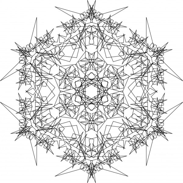 Геометрические Фракталы Снежинка Коха