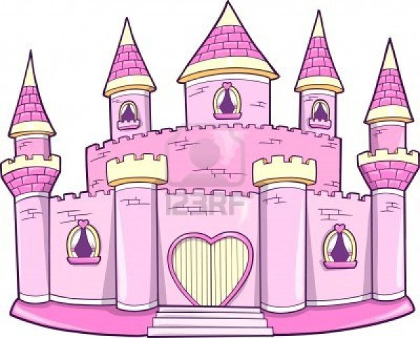 Раскраска сказочный дворец для детей 3-4 лет