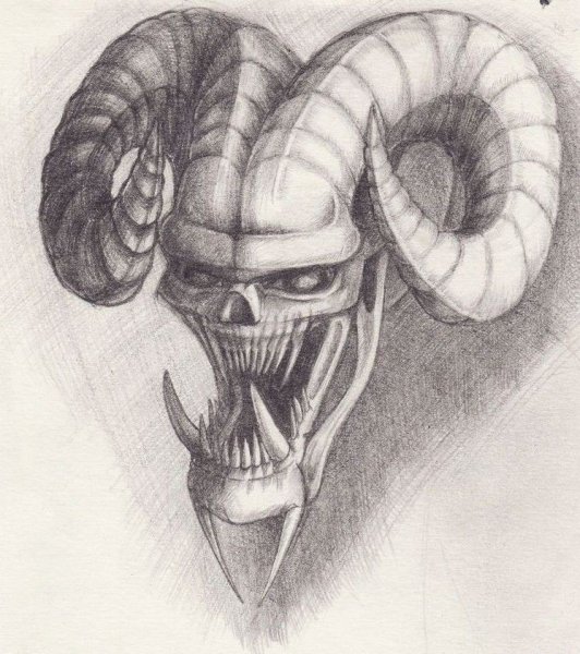 Демон карандашом