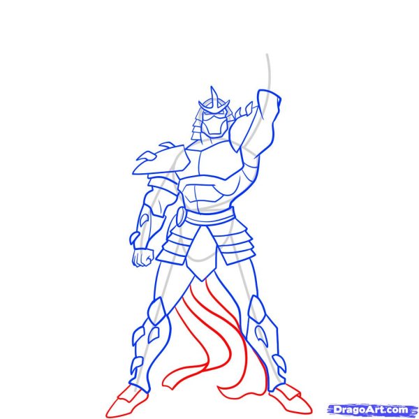 Нарисовать Шреддера на троне легко карандашом