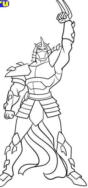 Шреддер Черепашки ниндзя раскраска