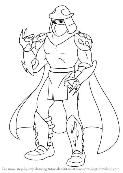 Шреддер Черепашки ниндзя раскраска