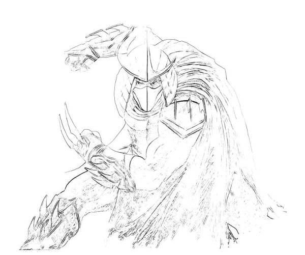 Раскраска Черепашки ниндзя Рахзар