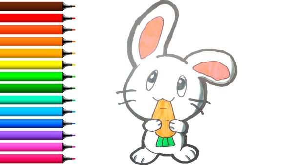 Рисование зайчика