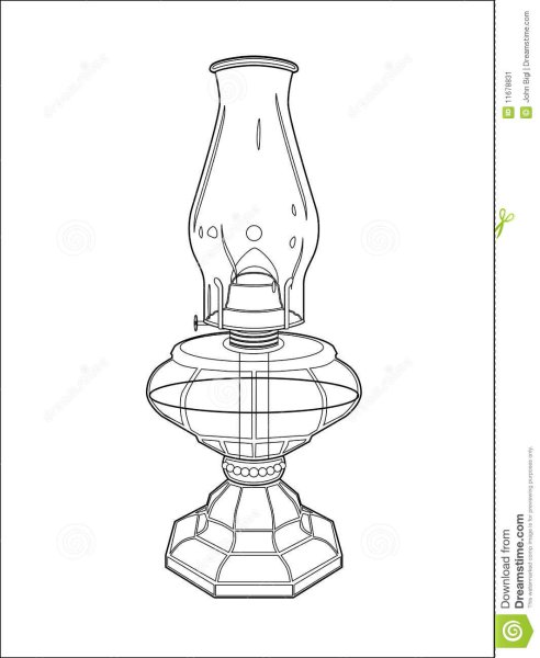 Керосиновая лампа карандашом