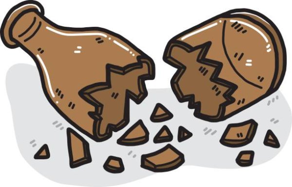 Рисунок разбитой бутылки