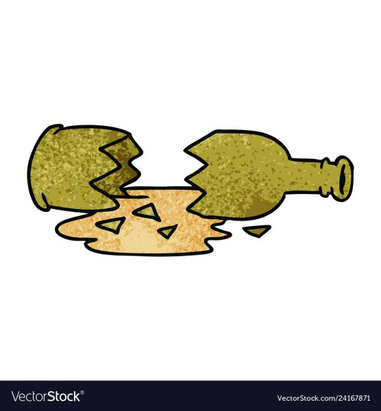 Мультяшка Разбитая бутылка