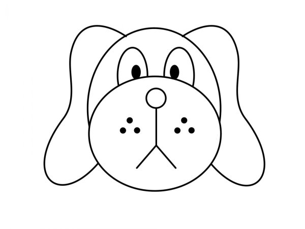 Нарисовать морду собаки