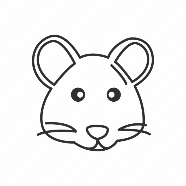 Мышь черно белая