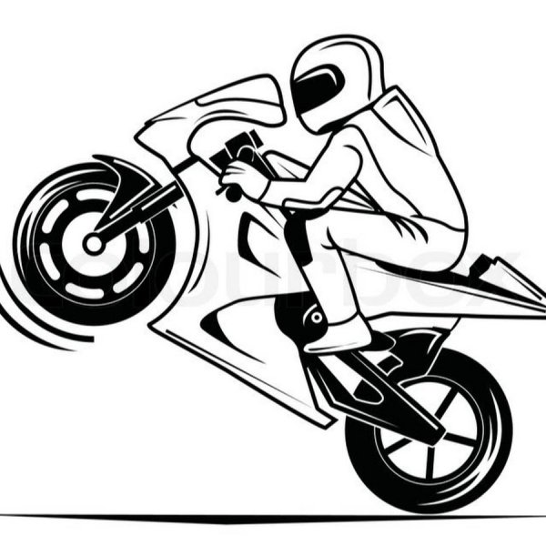 Мотоцикл для срисовки легкие