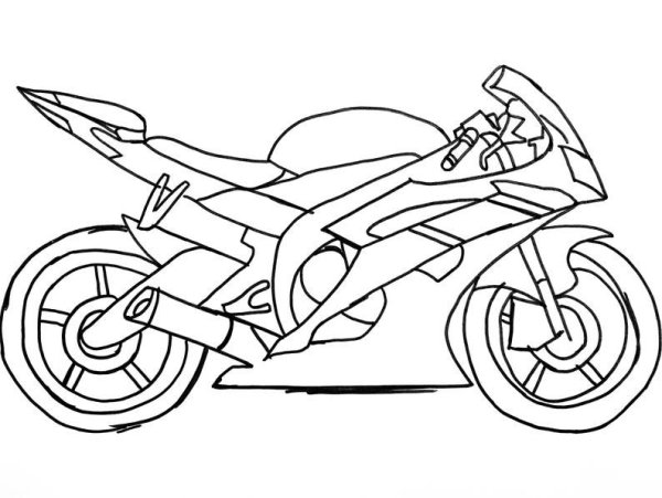 Рисунок мотоцикла легкий