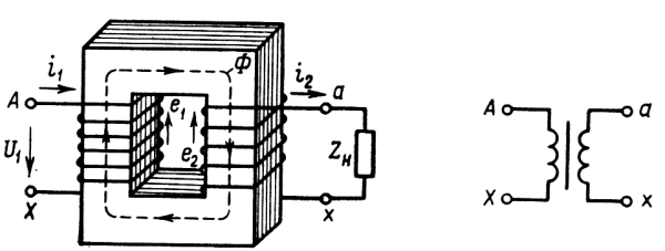Однофазный трансформатор тока схема