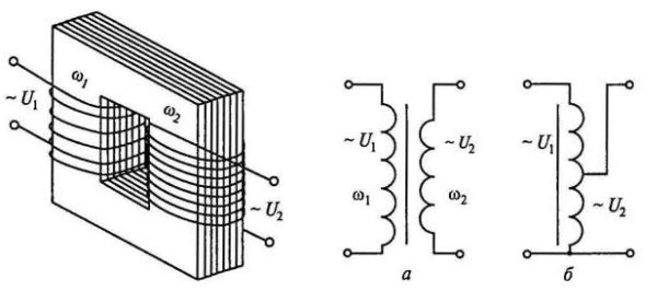 Трансформатор магнитопровод и обмотки схема