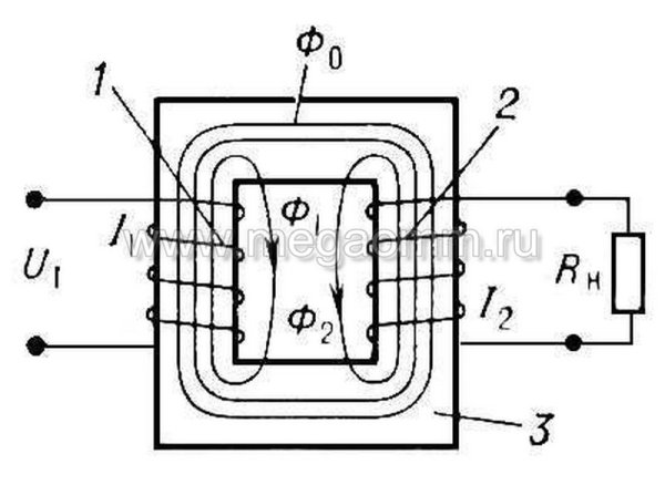 Однофазный трансформатор схема