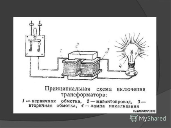 Принципиальная схема трансформатора