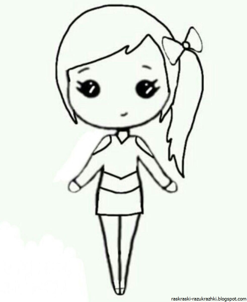Маленькие рисунки для срисовки девочки