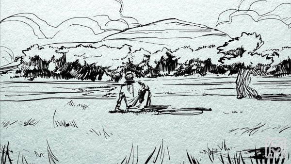 Иллюстрация к произведению Бежин луг карандашом