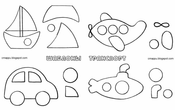 Эскиз аппликации из ткани