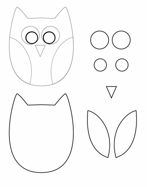 Аппликация из геометрических фигур для детей