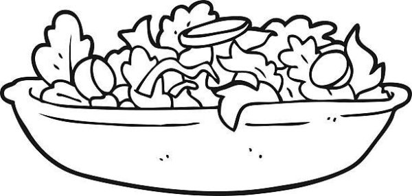 Салат раскраска для детей