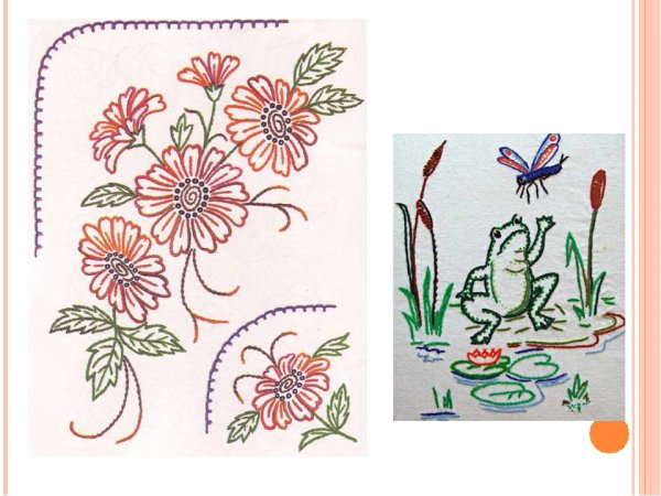 Вышивание стебельчатым швом