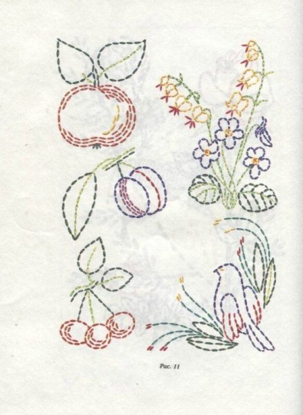 Узоры для вышивки стебельчатым швом