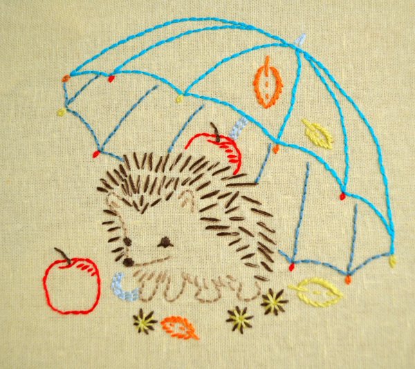Примитивная вышивка стежками