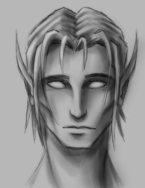 Эльф парень карандашом