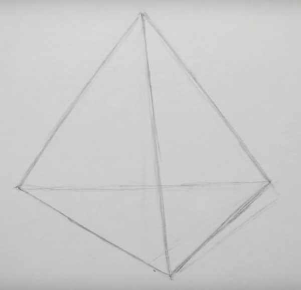 Пирамида карандашом