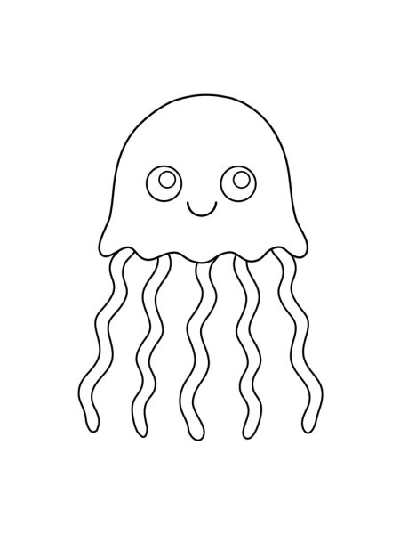Медуза раскраска для детей