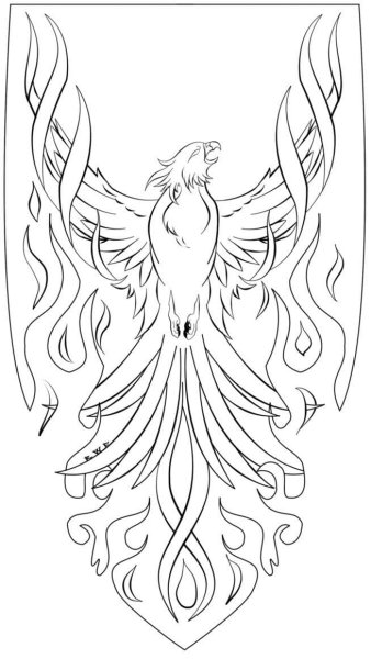 Тату Феникс трайбл