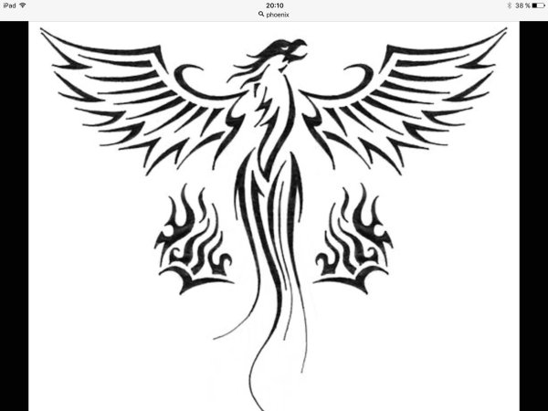 Тату Феникс для девушек эскизы