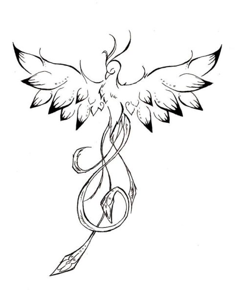 Феникс рисунок